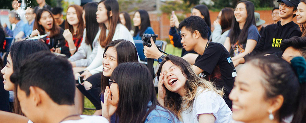 A crowd of Indonesian citizen attending a festival