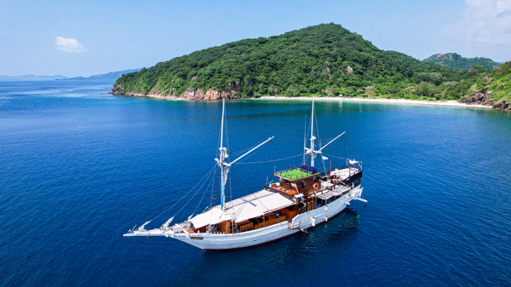 Ikan Kayu Liveaboard Aerial View