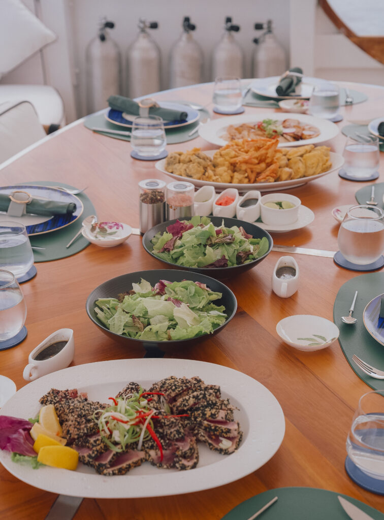 Modern Dining Experience Onboard Traditional Indonesian Wooden Yacht | Hello Flores